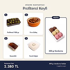 Profiterol Keyfi Kampanyası (500 gr Dondurma Hediye)